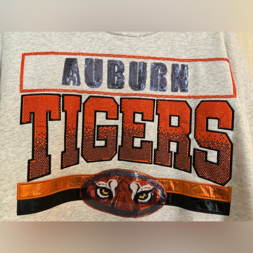 Queen of Sparkles Auburn Tigers Gameday Sweatshirt Large Gameday War Eagle - Picture 14 of 14